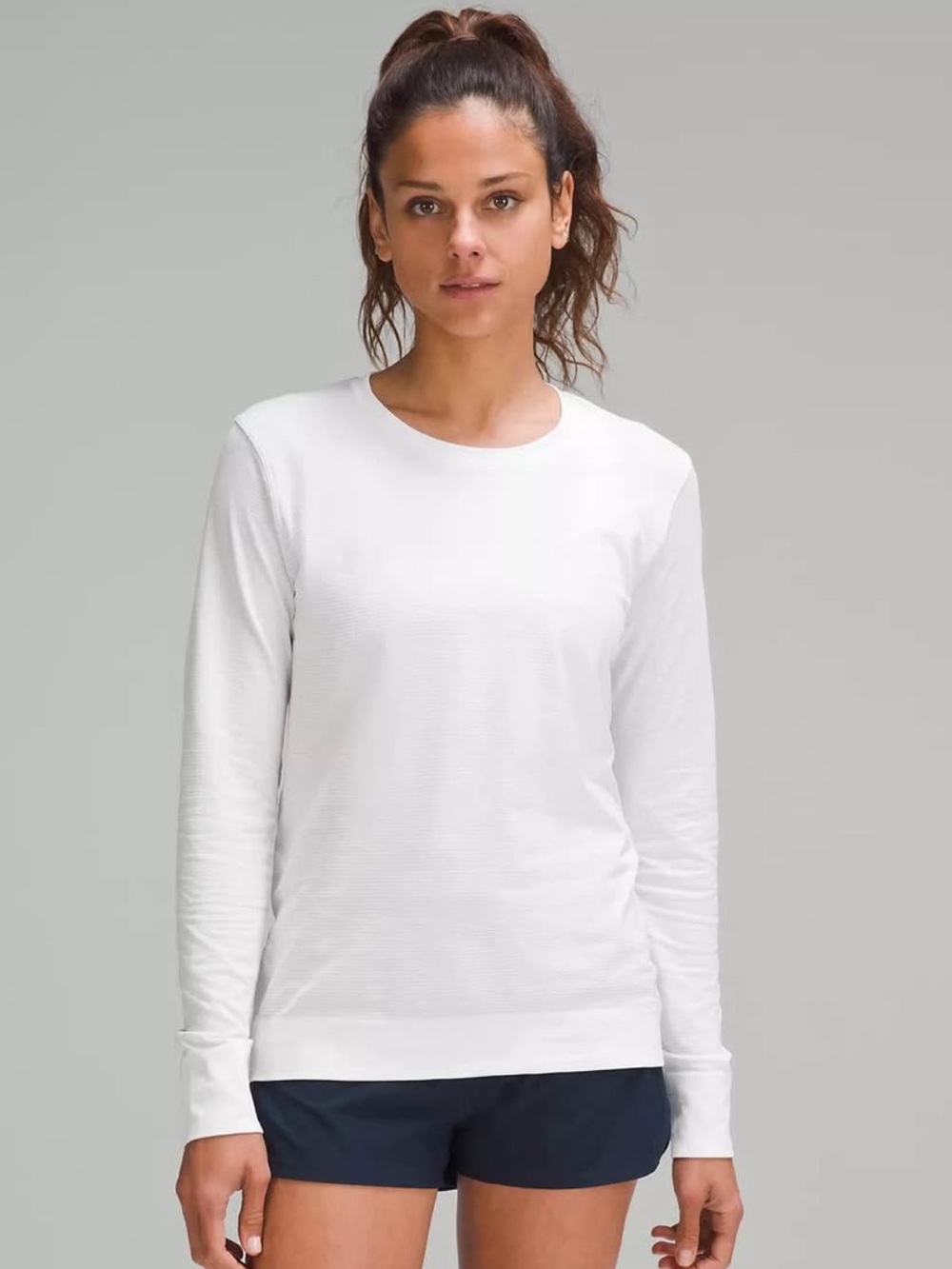 lululemon athletica White Long Sleeve Crew Tee